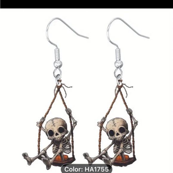 Jewelry - Earrings, NWT, Gothic Skull Drop, Nickel Free Alloy Ear Hooks, Super Cute